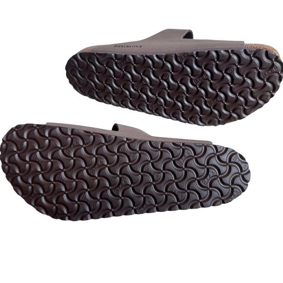 Birkenstock Arizona Birko-Flor Sandals Slides Birkibuc Mocha Men’s Size 10 NWT main image 4
